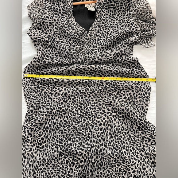 Vintage 100% Silk ICE Dress Black/White Animal Print SIZE 10 Beaded Y2K - Picture 12 of 16